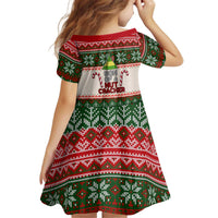 Son Of A Nut Cracker Christmas Kid Short Sleeve Dress Xmas Holiday Patterns - Wonder Print Shop