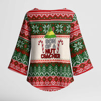 Son Of A Nut Cracker Christmas Kimono Sleeve Blouse Xmas Holiday Patterns - Wonder Print Shop