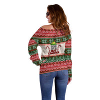 Son Of A Nut Cracker Christmas Off Shoulder Sweater Xmas Holiday Patterns - Wonder Print Shop