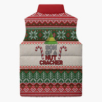Son Of A Nut Cracker Christmas Sleeveless Puffer Jacket Xmas Holiday Patterns - Wonder Print Shop