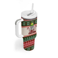 Son Of A Nut Cracker Christmas Tumbler With Handle Xmas Holiday Patterns - Wonder Print Shop