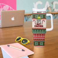 Son Of A Nut Cracker Christmas Tumbler With Handle Xmas Holiday Patterns - Wonder Print Shop