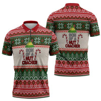 Son Of A Nut Cracker Christmas Zipper Polo Shirt Xmas Holiday Patterns - Wonder Print Shop