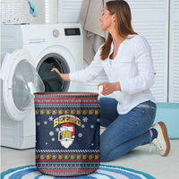 Santa Beerd Christmas Laundry Basket Xmas Holiday Patterns - Wonder Print Shop