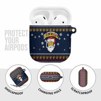 Santa Beerd Christmas AirPods Case Xmas Holiday Patterns - Wonder Print Shop