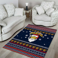Santa Beerd Christmas Area Rug Xmas Holiday Patterns - Wonder Print Shop
