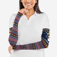 Santa Beerd Christmas Arm Sleeves Xmas Holiday Patterns - Wonder Print Shop
