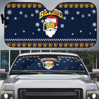 Santa Beerd Christmas Auto Sun Shade Xmas Holiday Patterns - Wonder Print Shop