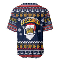 Santa Beerd Christmas Baseball Jersey Xmas Holiday Patterns - Wonder Print Shop