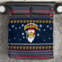 Santa Beerd Christmas Bedding Set Xmas Holiday Patterns - Wonder Print Shop