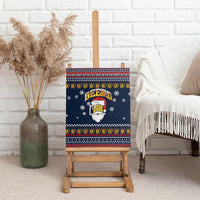 Santa Beerd Christmas Canvas Wall Art Xmas Holiday Patterns - Wonder Print Shop