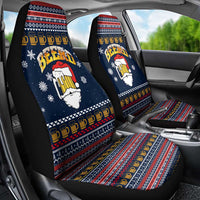 Santa Beerd Christmas Car Seat Cover Xmas Holiday Patterns - Wonder Print Shop