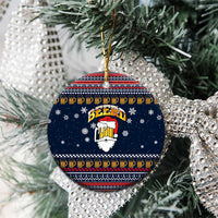 Santa Beerd Christmas Ceramic Ornament Xmas Holiday Patterns - Wonder Print Shop