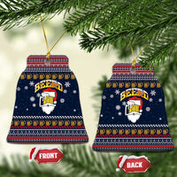 Santa Beerd Christmas Ceramic Ornament Xmas Holiday Patterns - Wonder Print Shop