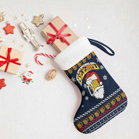 Santa Beerd Christmas Stocking Xmas Holiday Patterns - Wonder Print Shop