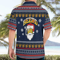 Santa Beerd Christmas Hawaiian Shirt Xmas Holiday Patterns - Wonder Print Shop