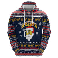 Santa Beerd Christmas Hoodie Xmas Holiday Patterns - Wonder Print Shop