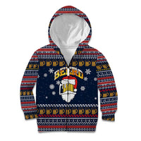 Santa Beerd Christmas Kid Hoodie Xmas Holiday Patterns - Wonder Print Shop