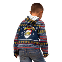 Santa Beerd Christmas Kid Hoodie Xmas Holiday Patterns - Wonder Print Shop