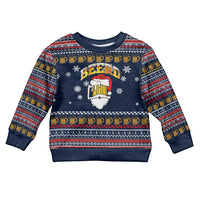 Santa Beerd Christmas Kid Ugly Christmas Sweater Xmas Holiday Patterns - Wonder Print Shop
