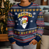 Santa Beerd Christmas Kid Ugly Christmas Sweater Xmas Holiday Patterns - Wonder Print Shop