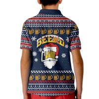 Santa Beerd Christmas Kid Polo Shirt Xmas Holiday Patterns - Wonder Print Shop