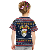 Santa Beerd Christmas Kid T Shirt Xmas Holiday Patterns - Wonder Print Shop