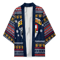 Santa Beerd Christmas Kimono Xmas Holiday Patterns - Wonder Print Shop