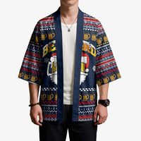Santa Beerd Christmas Kimono Xmas Holiday Patterns - Wonder Print Shop