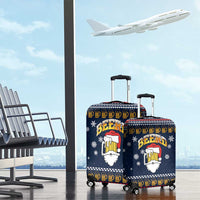Santa Beerd Christmas Luggage Cover Xmas Holiday Patterns - Wonder Print Shop