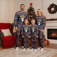 Santa Beerd Christmas Pajama Set Xmas Holiday Patterns - Wonder Print Shop