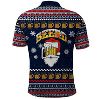 Santa Beerd Christmas Polo Shirt Xmas Holiday Patterns - Wonder Print Shop