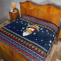 Santa Beerd Christmas Quilt Xmas Holiday Patterns - Wonder Print Shop