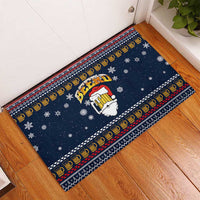 Santa Beerd Christmas Rubber Doormat Xmas Holiday Patterns - Wonder Print Shop