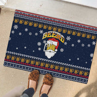 Santa Beerd Christmas Rubber Doormat Xmas Holiday Patterns - Wonder Print Shop