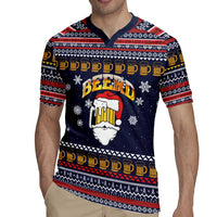 Santa Beerd Christmas Rugby Jersey Xmas Holiday Patterns - Wonder Print Shop