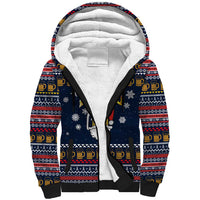 Santa Beerd Christmas Sherpa Hoodie Xmas Holiday Patterns - Wonder Print Shop