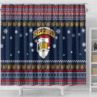 Santa Beerd Christmas Shower Curtain Xmas Holiday Patterns - Wonder Print Shop