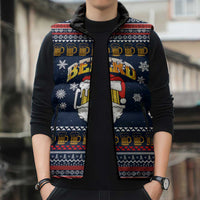Santa Beerd Christmas Sleeveless Puffer Jacket Xmas Holiday Patterns - Wonder Print Shop