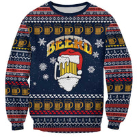 Santa Beerd Christmas Sweatshirt Xmas Holiday Patterns - Wonder Print Shop
