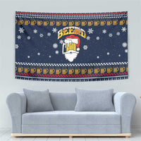 Santa Beerd Christmas Tapestry Xmas Holiday Patterns - Wonder Print Shop