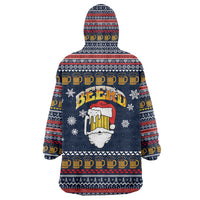 Santa Beerd Christmas Wearable Blanket Hoodie Xmas Holiday Patterns - Wonder Print Shop