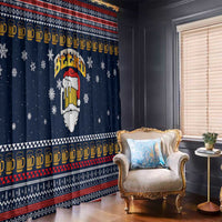 Santa Beerd Christmas Window Curtain Xmas Holiday Patterns - Wonder Print Shop