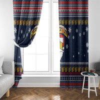 Santa Beerd Christmas Window Curtain Xmas Holiday Patterns - Wonder Print Shop