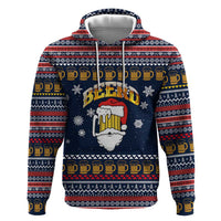 Santa Beerd Christmas Zip Hoodie Xmas Holiday Patterns - Wonder Print Shop