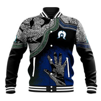Black And White Aboriginal - Torres Strait Islanders Flag Baseball Jacket - Wonder Print Shop