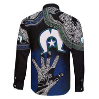 Black And White Aboriginal - Torres Strait Islanders Flag Family Matching Mermaid Dress and Hawaiian Shirt - Wonder Print Shop