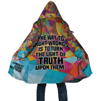 Ida B. Wells Cloak with Colorful Patchwork Pattern Design Confident Portrait Civil Rights and Journalism Tribute - Wonder Print Shop