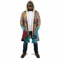 Ida B. Wells Cloak with Colorful Patchwork Pattern Design Confident Portrait Civil Rights and Journalism Tribute - Wonder Print Shop