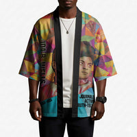 Ida B. Wells Kimono with Colorful Patchwork Pattern Design Confident Portrait Civil Rights and Journalism Tribute - Wonder Print Shop